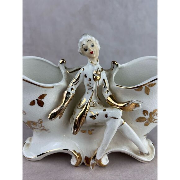 Vintage MCM 1950s High Society Lady Vase - Picture 2 of 8